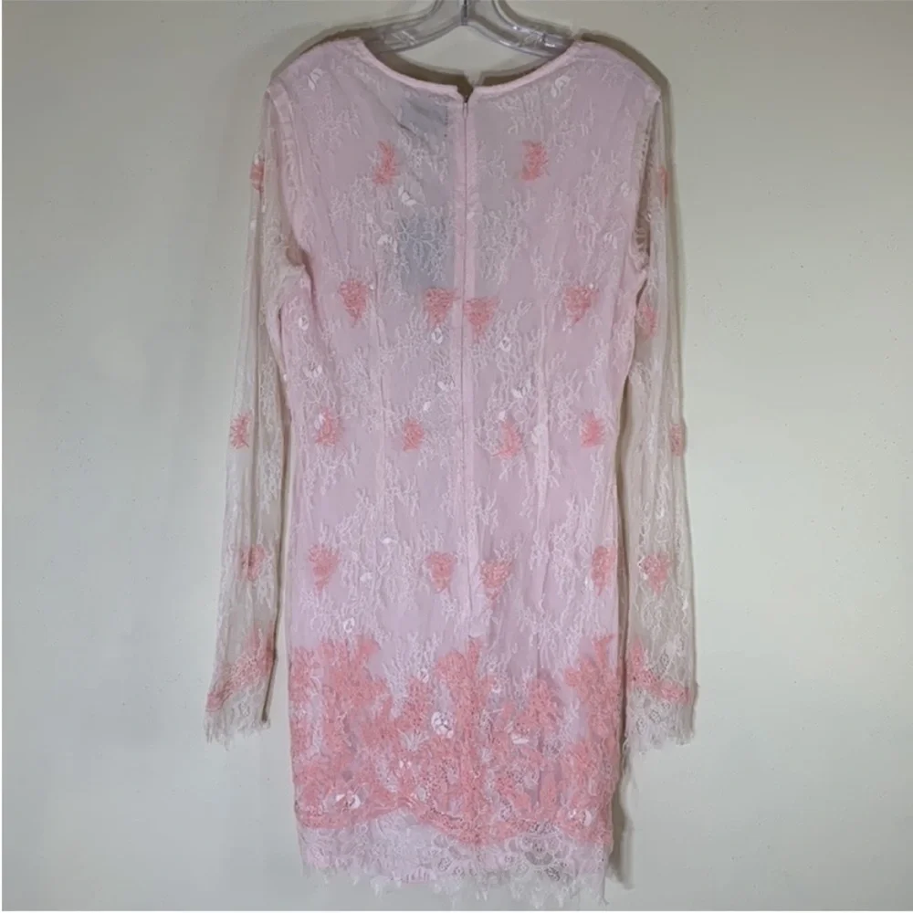 X by NBD Ina Lace Mini Dress in Primrose Pink. Large. NWT. - Picture 9 of 11